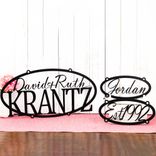Personalized Oval Family Name and Established Year Metal Outdoor Sign with Child Plaque, Custom Couple Wedding Anniversary Gift 1 small