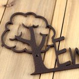 Personalized Boy or Girl Name Metal Nursery Door Sign with Cute Oak Tree, Custom Newborn Baby Infant Shower Gift, Child's Bedroom Wall Art 2 small