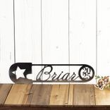 Personalized Newborn Baby Name and Birth Year Metal Sign, Safety Pin & Star, New Infant Boy or Girl Nursery Wall Art, Shower Keepsake Gift 1 small