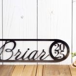 Personalized Newborn Baby Name and Birth Year Metal Sign, Safety Pin & Star, New Infant Boy or Girl Nursery Wall Art, Shower Keepsake Gift 4 small
