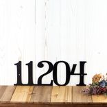Personalized Serif Metal House Number, Custom Address Steel Plaque, Simple Style Laser Cut Numbers, Minimalist Horizontal Street Sign 1 small