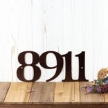 Custom Metal House Number Plaque, Personalized Horizontal Address Steel Sign, Minimalist Laser Cut Numbers for Farmhouse Entryway 1 small