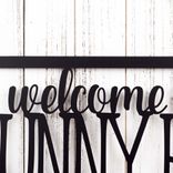 Personalized Rectangular Metal Welcome House Name Sign 4 small