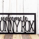 Personalized Rectangular Metal Welcome House Name Sign 5 small