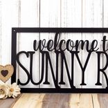 Personalized Rectangular Metal Welcome House Name Sign 3 small