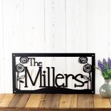 Last Name Sign for Wall, Address Sign for House, Roses, Metal Signs Personalized Outdoor, Yard Signs Personalized 3 small