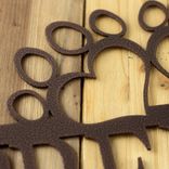 Custom Metal Dog Name Sign with Dog Paws 2 small