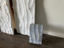 Carved plaster wall hanging 4 small