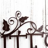 Personalized Metal Family Name and Address Sign with Vines and Scrolls 4 small