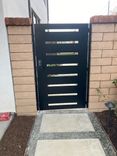 Privacy metal gate with horizontal lines #9057. R. O. width 36" by 60" H 2 small