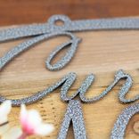 Personalized Oval Couples First & Last Names Metal Sign, Hanging Custom Script Family Name Steel Plaque, 11 Year Wedding Anniversity Gift 2 small