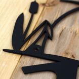 Outdoor Metal House Number Sign with Sun, Lake Heron, and Cattails 2 small