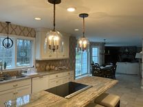 Lincoln Lantern Candelabra Pendant Light With Hand Blown Glass 4 small