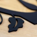 Custom Vertical Metal House Number Sign with Vines and Fleur De Lis 2 small