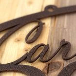 Personalized Hanging Oval Family Name and Established Year Metal Signs 2 small