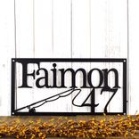 Custom Metal Family Last Name Sign, Fishing Theme House Number Steel Plaque, Rod & Reel, Personalized Angler Fisherman Father's Day Gift 1 small