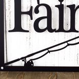 Custom Metal Family Last Name Sign, Fishing Theme House Number Steel Plaque, Rod & Reel, Personalized Angler Fisherman Father's Day Gift 3 small
