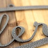 Custom Hanging Oval Metal Name Sign with Script Lettering 2 small