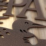 Personalized Metal Family Name and Address Sign with Lake Loon and Pine Trees 5 small