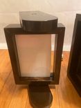 Rotating maple picture frame with stainless hardware. 3 small