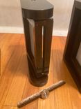 Rotating maple picture frame with stainless hardware. 2 small