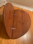 Foldable fire pit covers with machined aluminum handles. 2 small