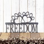 Custom Metal Dog Name Sign with Dog Paws 5 small