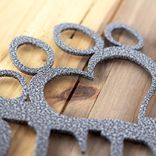 Custom Metal Dog Name Plaque with Dog Paws 4 small