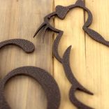 Metal House Number Sign with Cute Cat 4 small