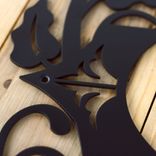 Personalized Metal Script Monogram Plaque with Vines and Fleur De Lis 2 small