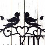 Personalized Country Farmhouse Metal Kitchen Name Sign, Birds, Scrolls and Heart Decoration, Baker & Cook Wall Art, Custom Chef Home Decor 3 small