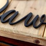 Personalized Country Farmhouse Metal Kitchen Name Sign, Birds, Scrolls and Heart Decoration, Baker & Cook Wall Art, Custom Chef Home Decor 2 small