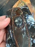 Leather Jasper flap wallets in hand dyed leather 3 small