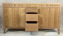 Linworth 60 Fluted White Oak Bathroom Vanity with Elegant Reeded Detailing 2 small