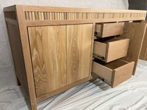 Linworth 60 Fluted White Oak Bathroom Vanity with Elegant Reeded Detailing 4 small