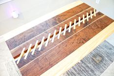 Modern Hardwood Table with Unique Slatted Design 1 small
