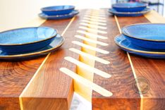 Modern Hardwood Table with Unique Slatted Design 4 small