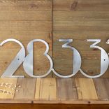 Personalized Metal Modern House Numbers Plaque 4 small