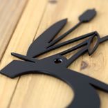 Metal House Number Sign with Sun, Lake Heron, and Cattails 2 small