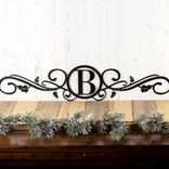 Custom Metal Monogram Sign with Scrolls 2 small