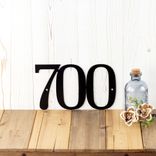 Personalized Metal Address Sign, Custom House Number Plaque, Stylish Horizontal Laser Cut Steel Numbers, Minimalist Outdoor Home Wall Decor 3 small