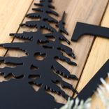 Metal House Number Sign with Pine Trees, 4 Digit 2 small