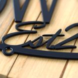 Custom Hanging Oval Metal Family Name and Established Year Sign 4 small