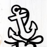 Nautical Metal House Number Sign with Boat Anchor 3 small