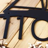 Nautical Metal Modern House Number Sign with Sailboat 2 small