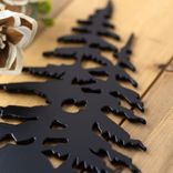 Custom Metal House Number Sign with Pine Trees 4 small