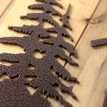 Custom Metal House Number Sign with Pine Trees 2 small