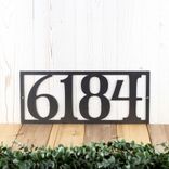 Rectangular Metal House Number Sign 5 small