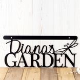 Personalized Hanging Metal Garden Name Sign with Bumble Bee Insect 2 small