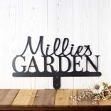 Custom Metal Garden Name Sign with Bumble Bee Insect 3 small